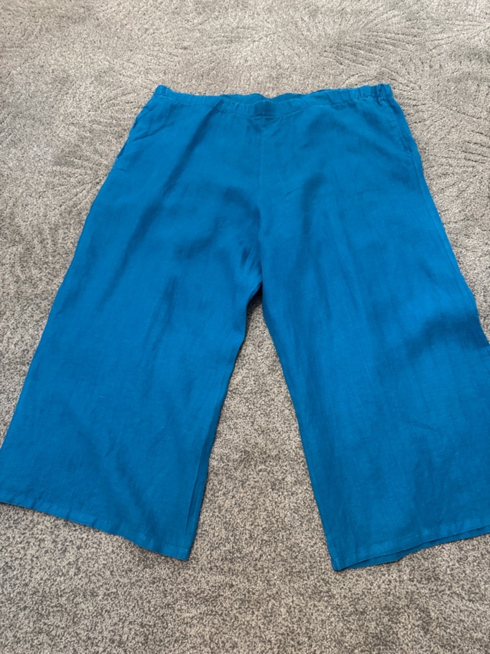 bryn Walker Blue Wide-Leg Cropped Pants